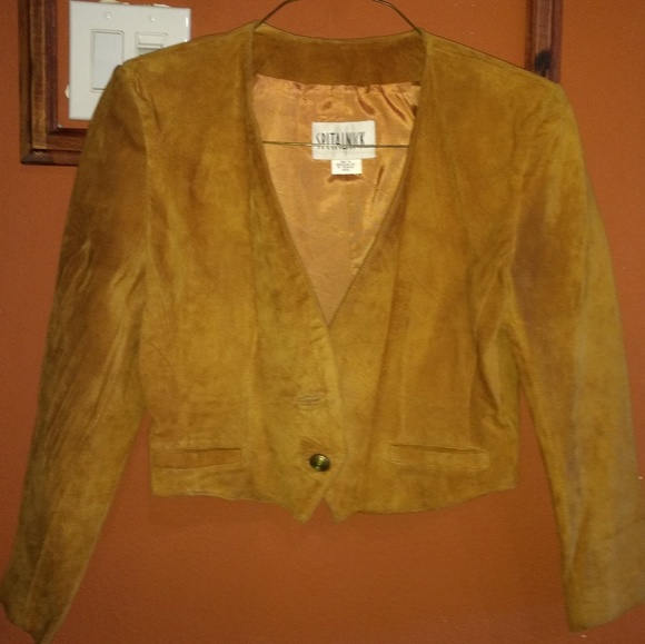 VTG. Suede cropped jacket - Picture 6 of 8